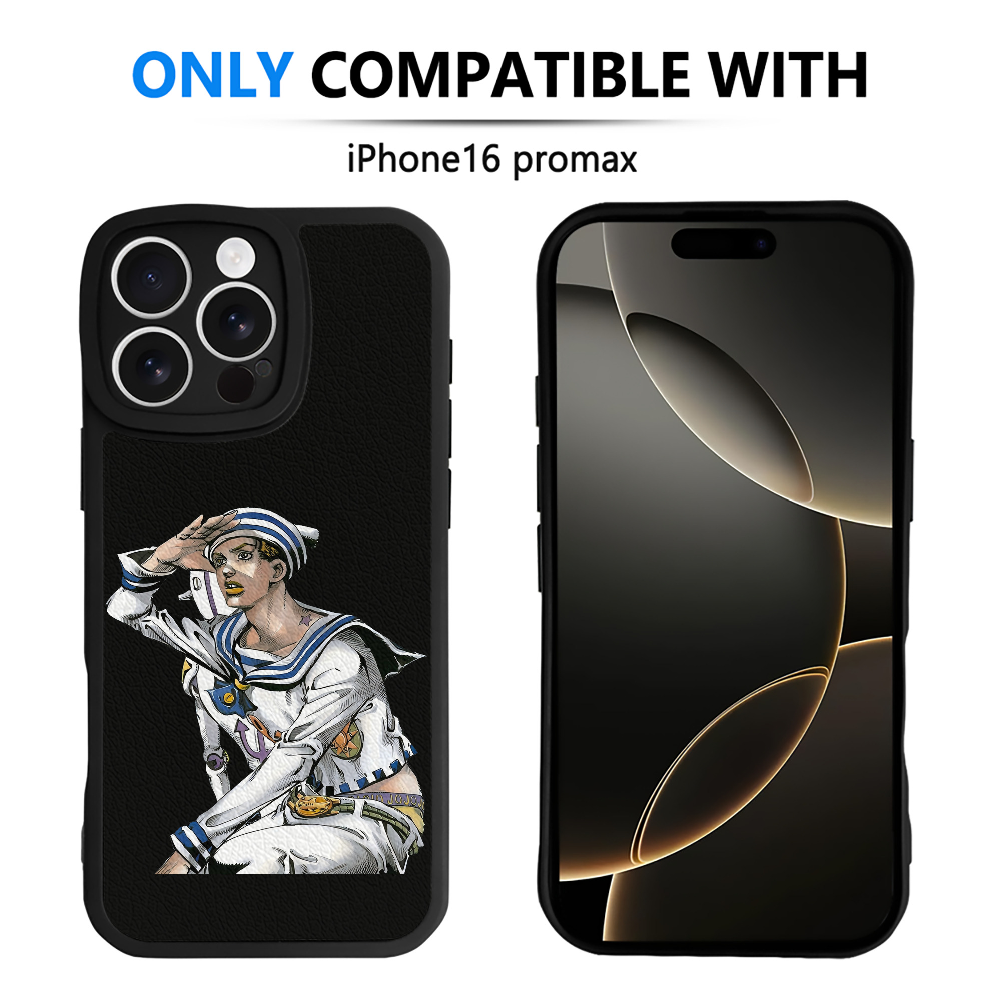 （画像用） ジョジョの奇妙な冒険 東方定助 JoJo's Bizarre Adventure Higashikata Josuke 【iPhone 16シリーズ対応】シリコンスマホケース（レザー調） 材質：シリコン